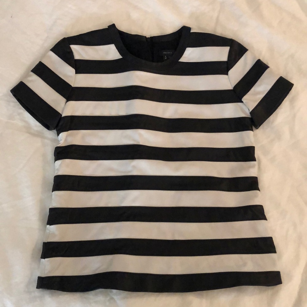 Theory Leather T-Shirt